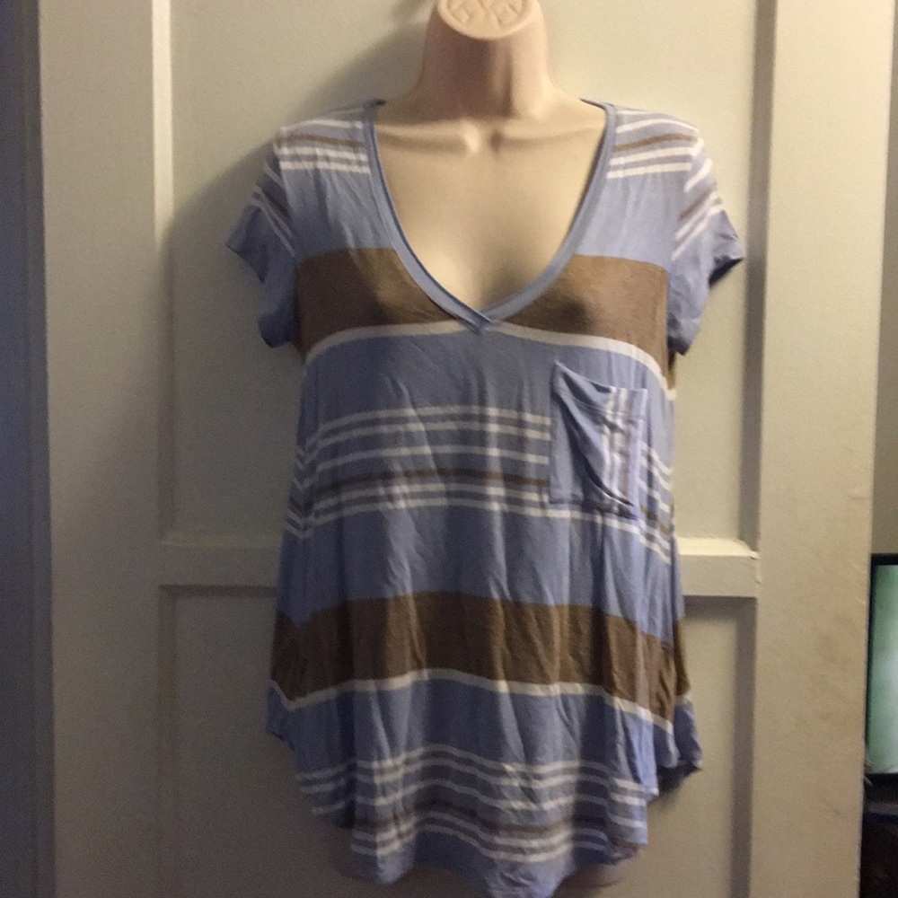 Bordeaux striped shirt in size S/P